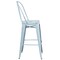 Emma and Oliver Commercial Grade 4 Pack 30" High Distressed Metal Indoor-Outdoor Barstool with Back